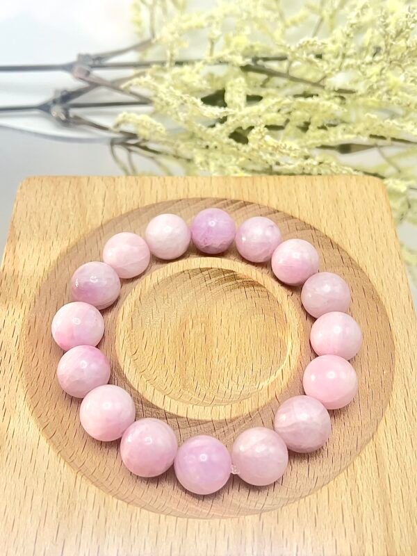 Purple lithium pyroxene crystal bracelet