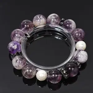Purple rabbit hair crystal