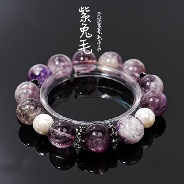 Purple rabbit hair crystal